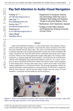 Pay Self-Attention to Audio-Visual Navigation