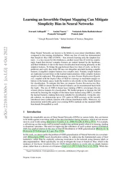 Learning an Invertible Output Mapping Can Mitigate Simplicity Bias in
  Neural Networks