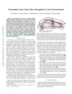 Uncertainty-Aware Lidar Place Recognition in Novel Environments