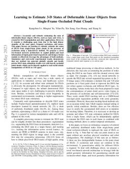 Learning to Estimate 3-D States of Deformable Linear Objects from
  Single-Frame Occluded Point Clouds