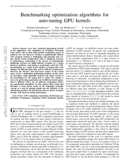 Benchmarking optimization algorithms for auto-tuning GPU kernels