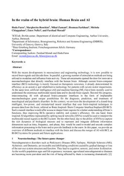 In the realm of hybrid Brain: Human Brain and AI