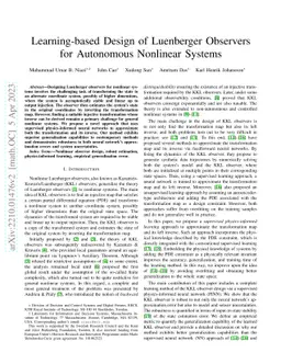 Learning-based Design of Luenberger Observers for Autonomous Nonlinear
  Systems