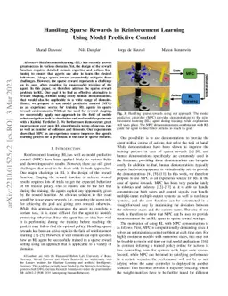 Handling Sparse Rewards in Reinforcement Learning Using Model Predictive
  Control