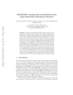 DIAGNOSE: Avoiding Out-of-distribution Data using Submodular Information
  Measures