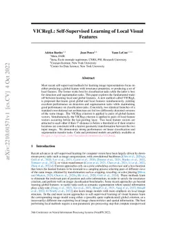 VICRegL: Self-Supervised Learning of Local Visual Features