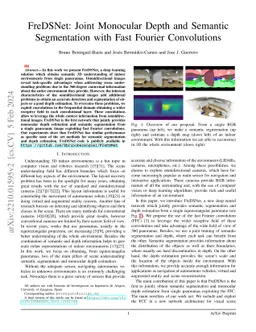 FreDSNet: Joint Monocular Depth and Semantic Segmentation with Fast
  Fourier Convolutions