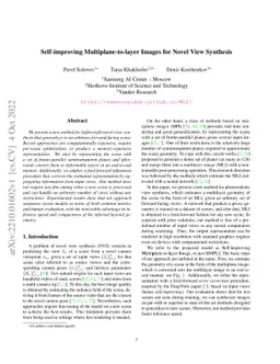 Self-improving Multiplane-to-layer Images for Novel View Synthesis