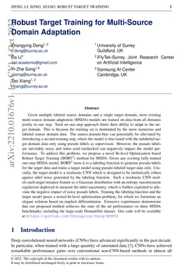 Robust Target Training for Multi-Source Domain Adaptation