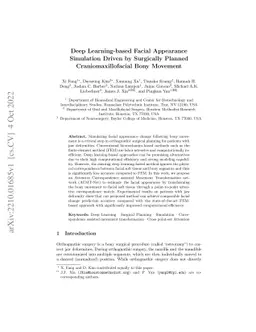 Deep Learning-based Facial Appearance Simulation Driven by Surgically
  Planned Craniomaxillofacial Bony Movement