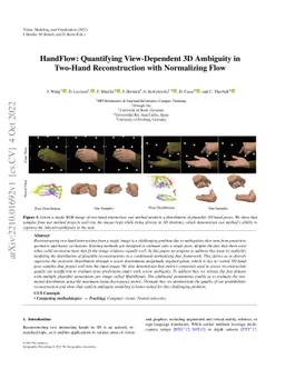 HandFlow: Quantifying View-Dependent 3D Ambiguity in Two-Hand
  Reconstruction with Normalizing Flow