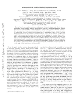 Tensor-reduced atomic density representations