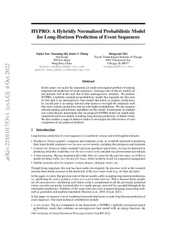 HYPRO: A Hybridly Normalized Probabilistic Model for Long-Horizon
  Prediction of Event Sequences