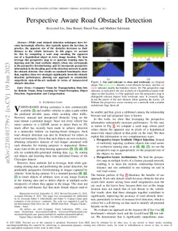 Perspective Aware Road Obstacle Detection