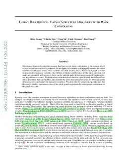 Latent Hierarchical Causal Structure Discovery with Rank Constraints