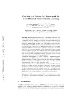 CostNet: An End-to-End Framework for Goal-Directed Reinforcement
  Learning