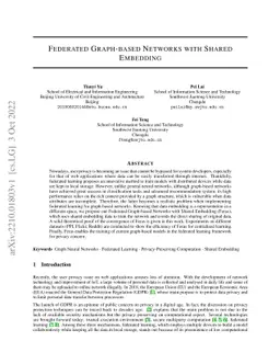 Federated Graph-based Networks with Shared Embedding