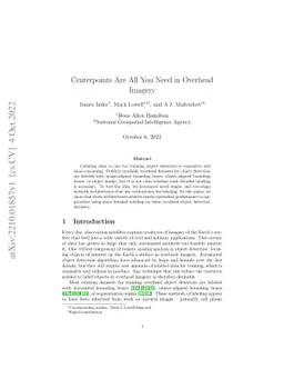 Centerpoints Are All You Need in Overhead Imagery