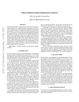 Group Personalized Federated Learning