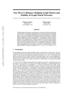 Tree Mover's Distance: Bridging Graph Metrics and Stability of Graph
  Neural Networks