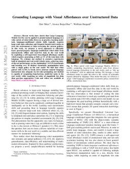 Grounding Language with Visual Affordances over Unstructured Data