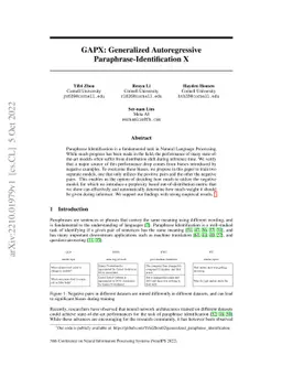 GAPX: Generalized Autoregressive Paraphrase-Identification X