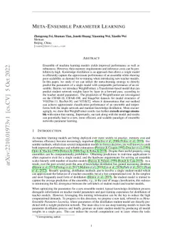Meta-Ensemble Parameter Learning
