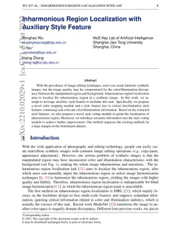 Inharmonious Region Localization with Auxiliary Style Feature