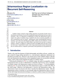 Inharmonious Region Localization via Recurrent Self-Reasoning