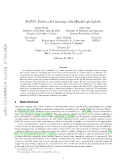 FedMT: Federated Learning with Mixed-type Labels