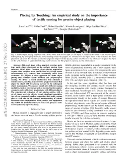Placing by Touching: An empirical study on the importance of tactile
  sensing for precise object placing
