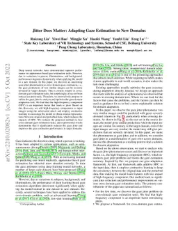 Jitter Does Matter: Adapting Gaze Estimation to New Domains