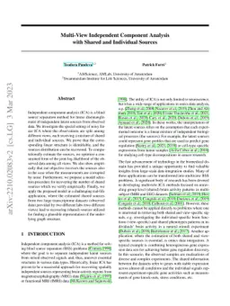 Multi-View Independent Component Analysis with Shared and Individual
  Sources