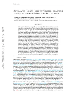 Automated Graph Self-supervised Learning via Multi-teacher Knowledge
  Distillation