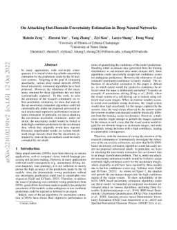 On Attacking Out-Domain Uncertainty Estimation in Deep Neural Networks