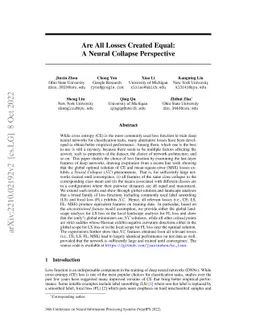 Are All Losses Created Equal: A Neural Collapse Perspective