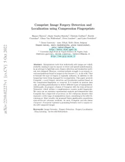 Comprint: Image Forgery Detection and Localization using Compression
  Fingerprints