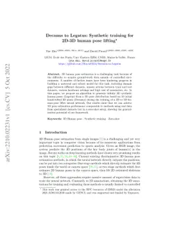 Decanus to Legatus: Synthetic training for 2D-3D human pose lifting