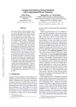 Unsupervised Sentence Textual Similarity with Compositional Phrase
  Semantics