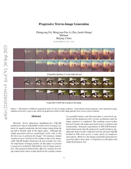 Progressive Text-to-Image Generation