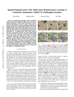 Spatial-Temporal-Aware Safe Multi-Agent Reinforcement Learning of
  Connected Autonomous Vehicles in Challenging Scenarios