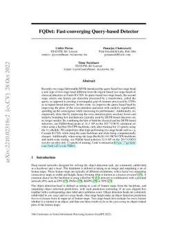 FQDet: Fast-converging Query-based Detector