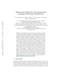 Multi-stream Fusion for Class Incremental Learning in Pill Image
  Classification