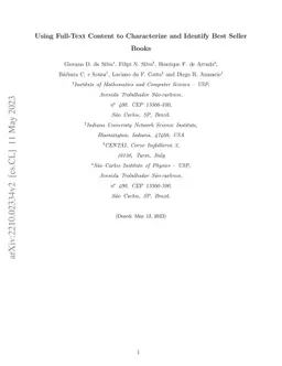 Using Full-Text Content to Characterize and Identify Best Seller Books