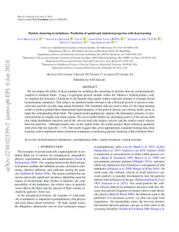 Particle clustering in turbulence: Prediction of spatial and statistical
  properties with deep learning