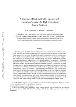 A Distributed Block-Split Gibbs Sampler with Hypergraph Structure for
  High-Dimensional Inverse Problems