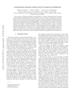 A kernel-based quantum random forest for improved classification