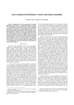 Fast Untethered Soft Robotic Crawler with Elastic Instability