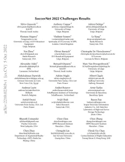 SoccerNet 2022 Challenges Results