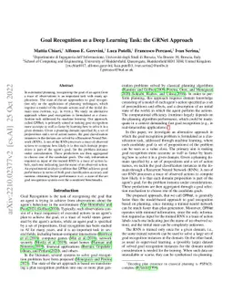 Goal Recognition as a Deep Learning Task: the GRNet Approach